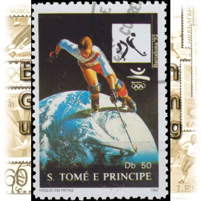 Olympiade Briefmarke Seo-Tome-Principe 1992 #2307 (600x866)