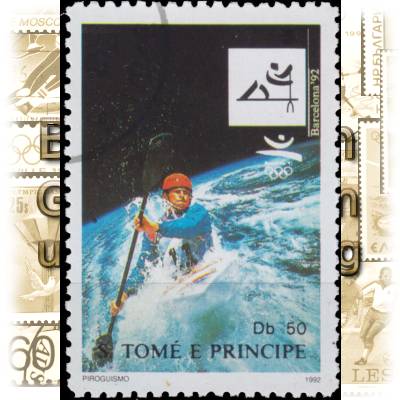 Olympiade Briefmarke Seo-Tome-Principe 1992 #2308 (600x855)