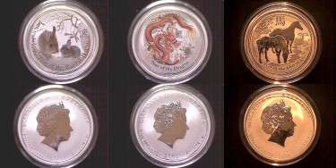 Australien Lunar Silber-Münzen zu 1/2 Unze