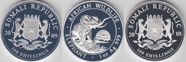 Somali Elefant Silber-Münzen