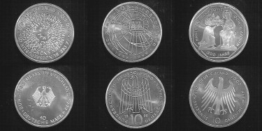 Deutschland 10 DM Silber-Münzen