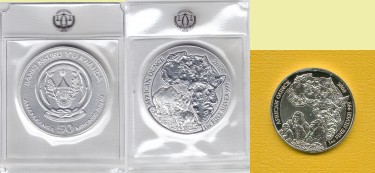 Afrika Ruanda Silber-Münzen