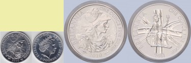 Silbermünzen Großbritannien Britannia