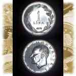 1 Lire-Münze von der Türkei 1967-1980 Kemal Atatürk