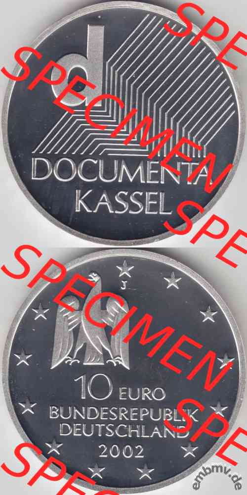 10 Euro Gedenkmünze 2002 Documenta Kassel