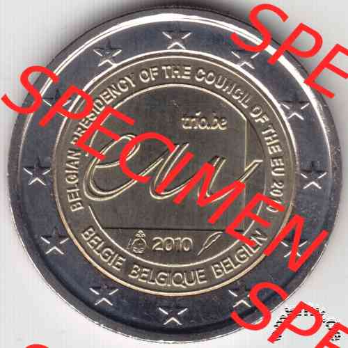 2-Euro Gedenkmünze Belgien 2010 EU-Ratspräsidentschaft