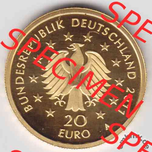 20 Euro Goldmünze Buche von 2011 - Wappen