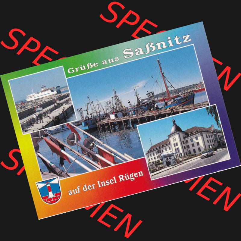 BRD Ansichtskarten der Insel Rügen BRD, Grüße aus Saßnitz. Ansichtskarten der BRD, Mecklenburg-Vorpommern katalogisieren. Sammlung aus Bundesland Mecklenburg-Vorpommern... Sammlung