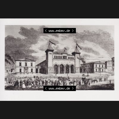 Alte BRD Ansichtskarten aus Sachsen, Bayrischer Bahnhof Leipzig, Der Bahnhof in Leipzig 1844. Sammlung aus Bundesland Sachsen in Deutschland der BRD, Bundesrepublik Deutschland,... Sammlung