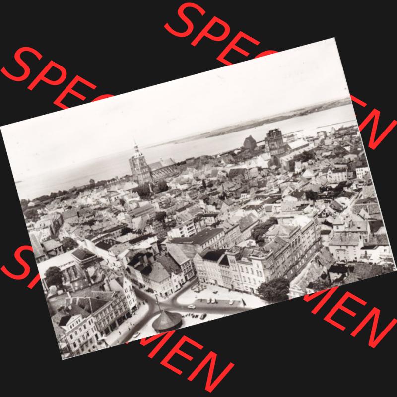 Ansichtskarte DDR Bezirk Rostock, Stadtkreis Stralsund, Hansestadt Stralsund: Einbildkarte Stralsund, Planet Verlag Berlin, ungelaufen (1) Sammlung