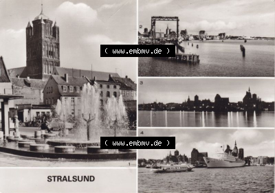 Ansichtskarte DDR Bezirk Rostock, Stadtkreis Stralsund, Hansestadt Stralsund: Bild und Heimat - Reichenbach VOGT (6) Sammlung