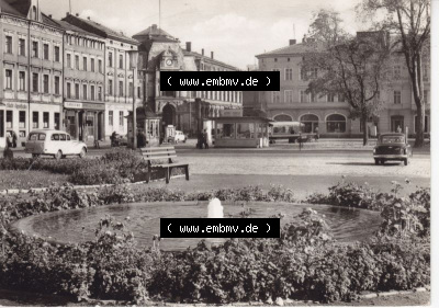 Ansichtskarte DDR Bezirk Suhl, Kreis Meiningen, Stadt Meiningen: 1967, MeiningenPlatz der Republik, (1) Sammlung
