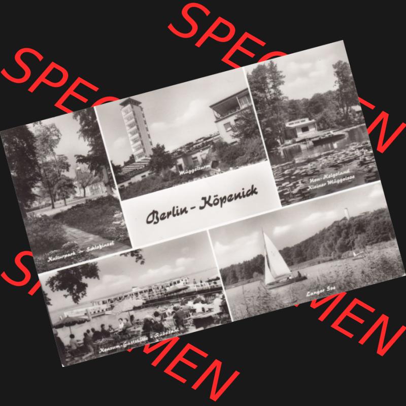 Ansichtskarte DDR Bezirk Berlin, Stadt Berlin: 1975, Köpenick, Kulturpark - Schloßinsel, Müggelturm, Neu Helgoland Kleiner Müggelsee, Langer... Sammlung