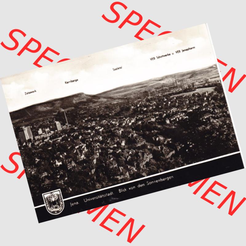 Ansichtskarte DDR Bezirk Gera, Stadtkreis Jena, Stadt Jena: Blick von den Sonnenbergen (1) Sammlung
