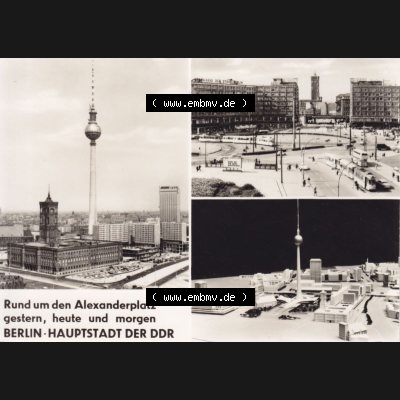 Ansichtskarte DDR Bezirk Berlin, Stadt Berlin: Rund um den Alexanderplatz gestern, heute und morgen, Berlin-Hauptstadt der DDR (1) Sammlung