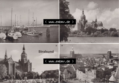 Ansichtskarte DDR Bezirk Rostock, Stadtkreis Stralsund, Hansestadt Stralsund: Bild und Heimat - Reichenbach VOGT (4) Sammlung