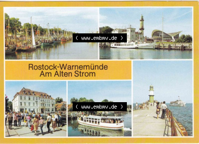 Ansichtskarte DDR Bezirk Rostock, Stadtkreis Rostock, Hansestadt Rostock, Ortsteil Seebad Warnemünde DDR, 1989, Rostock Warnemünde,... Sammlung