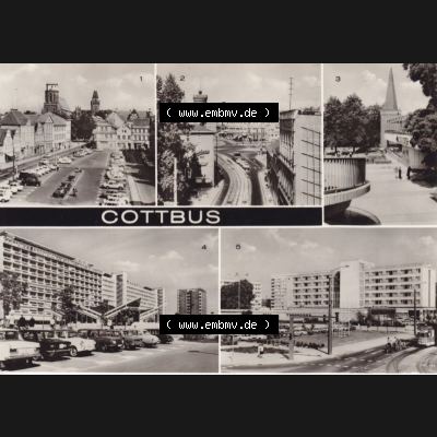 Ansichtskarte DDR Bezirk Cottbus, Kreis Cottbus, Stadt Cottbus: Altmarkt, Ernst-Thälmann-Platz, HO-Gaststätte Am Stadttor (1) Sammlung