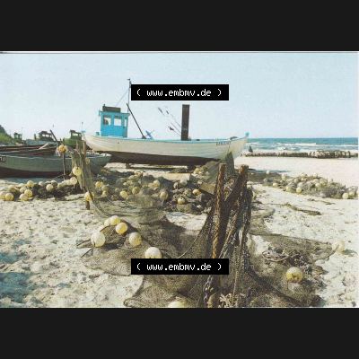 Ansichtskarte DDR Bezirk Rostock, Allgemein DDR, Insel Usedom, Küstenfischerei, Reichenbach 300951-89 1989 (1) Sammlung