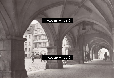 Ansichtskarte DDR Bezirk Dresden, Kreis Görlitz, Stadt Görlitz: Hirschlauben am Untermarkt (1) Sammlung
