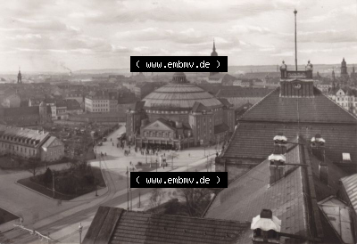 Ansichtskarte DDR Bezirk Dresden, Kreis Dresden, Stadt Dresden: Blick zum Carolaplatz mit Zirkusgebäude (1) Sammlung