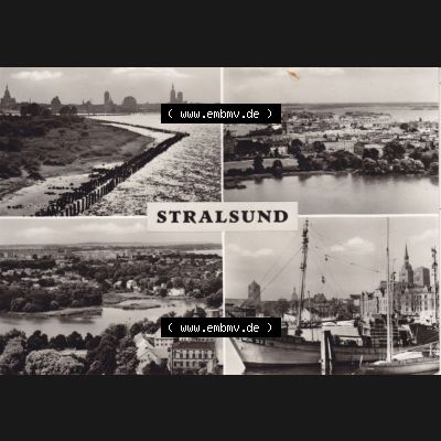 Ansichtskarte DDR Bezirk Rostock, Stadtkreis Stralsund, Hansestadt Stralsund: Mehrbildkarte, Planet Verlag Berlin (1) Sammlung