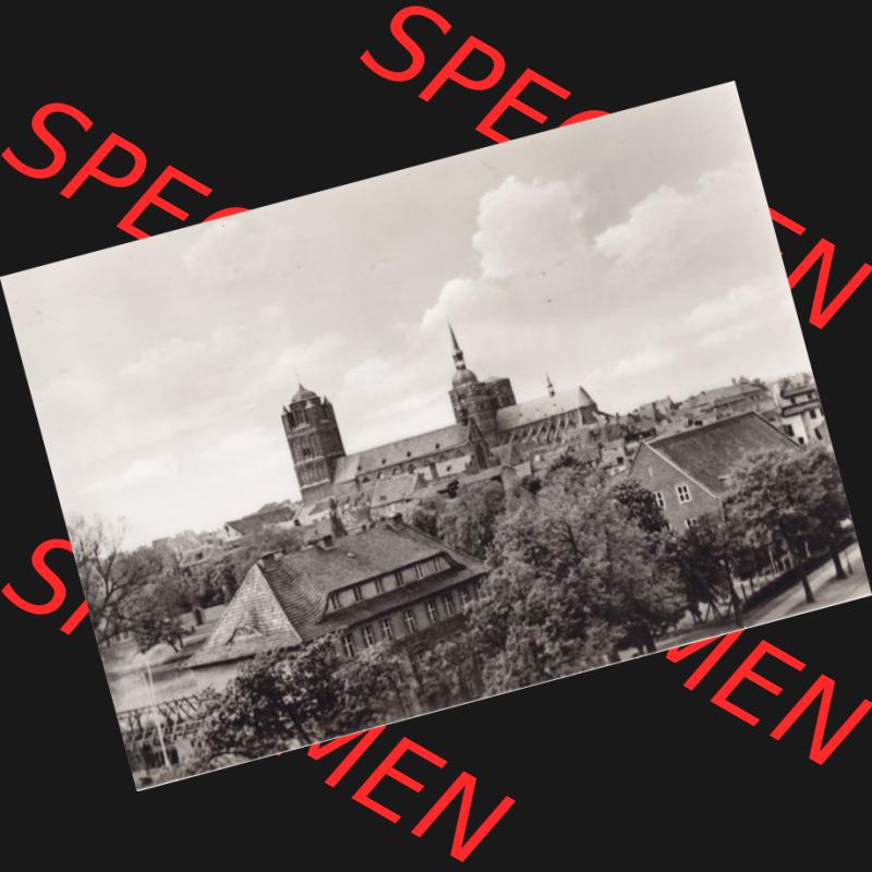 Ansichtskarte DDR Bezirk Rostock, Stadtkreis Stralsund, Hansestadt Stralsund: Verlag KONSUM FOKU Magedeburg, Jacobikirche und Nikolai-Kirche in Hansestadt Stralsund, ungelaufen... Sammlung