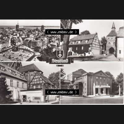 Ansichtskarte DDR Bezirk Rostock, Stadtkreis Stralsund, Hansestadt Stralsund: Bild und Heimat - Reichenbach VOGT (5) Sammlung