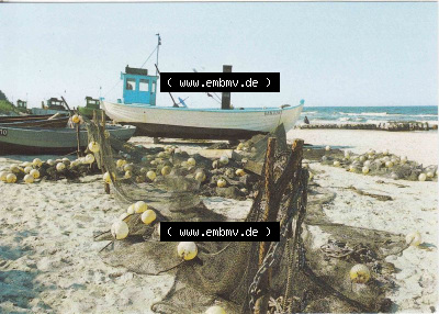 Ansichtskarte DDR Bezirk Rostock, Allgemein DDR, Insel Usedom, Küstenfischerei, Reichenbach 300951 (Stück 89) 1989 (1) Sammlung