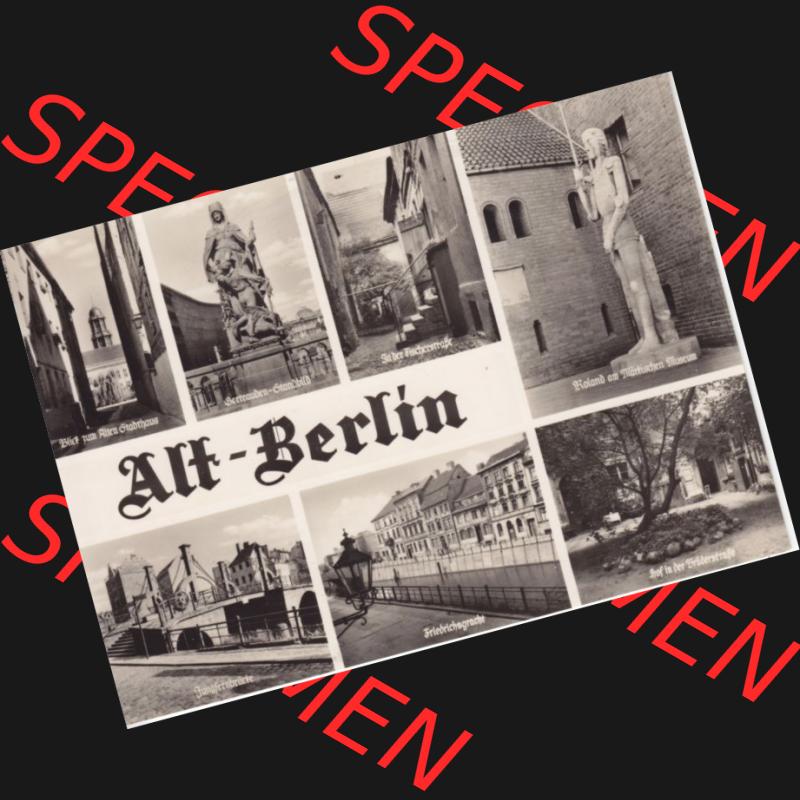 Ansichtskarte DDR Bezirk Berlin, Stadt Berlin: Mehrbildkarte Alt-Berlin, Blick zum alten Stadthaus, Roland am Münchener Museum (1) Sammlung