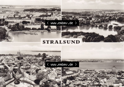 Ansichtskarte DDR Bezirk Rostock, Stadtkreis Stralsund, Hansestadt Stralsund: Stralsund, Planet Verlag Berlin, Mehrbildkarte (1) Sammlung