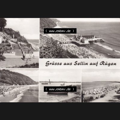 Ansichtskarte DDR Bezirk Rostock, Kreis Rügen, Ostseebad Sellin: 1977, Grüsse aus Sellin auf Rügen. Ansichtskarte bzw. Postkarte aus DDR-Zeiten der... Sammlung