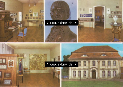Ansichtskarte DDR Bezirk Frankfurt, Stadtkreis Frankfurt (Oder), Stadt Frankfurt (Oder): Kleinst-Gedenkstätte und Forschungsstätte... Sammlung