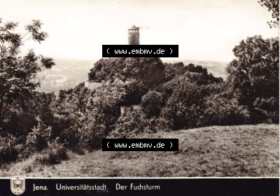 Ansichtskarte DDR Bezirk Gera, Stadtkreis Jena, Stadt Jena: Universitätsstadt, Der Fuchsturm (1) Sammlung