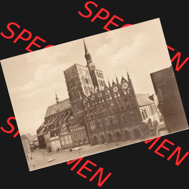 Ansichtskarte DDR Bezirk Rostock, Stadtkreis Stralsund, Hansestadt Stralsund: Wartburg Verlag, Max Keßler, Jena, Rathaus, St. Nicolaikirche Stralsund,... Sammlung