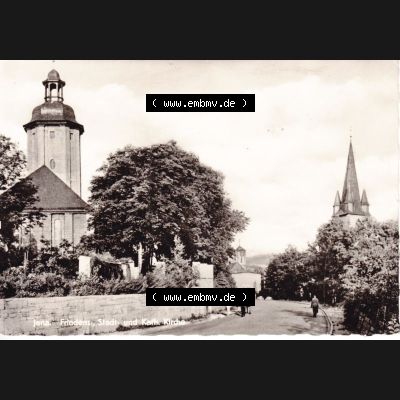 Ansichtskarte DDR Bezirk Gera, Stadtkreis Jena, Stadt Jena: Friedens-, Stadt und Kirche (1) Sammlung