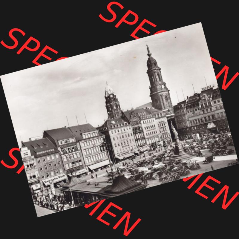 Ansichtskarte DDR Bezirk Dresden, Kreis Dresden, Stadt Dresden: Der Altmarkt und Siegesdenkmal 1870-1871 und Kreuzkirche (1) Sammlung