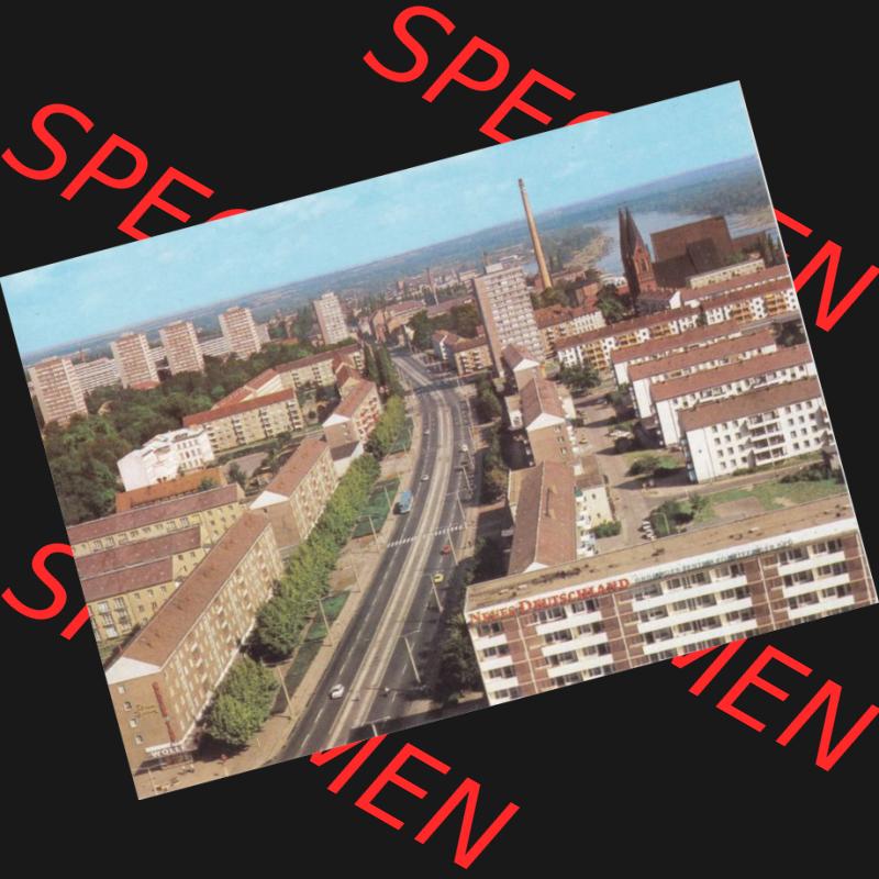 Ansichtskarte DDR Bezirk Frankfurt, Stadtkreis Frankfurt (Oder), Stadt Frankfurt (Oder): Blick vom Hochhaus zur Karl-Marx-Straße (1) Sammlung