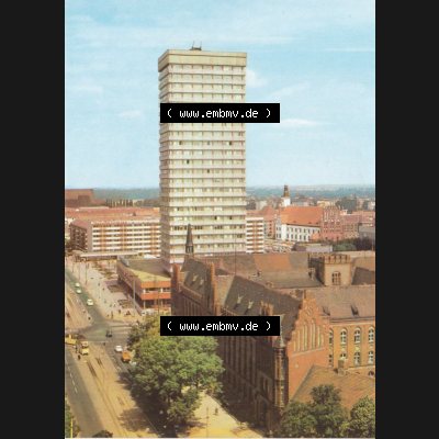 Ansichtskarte DDR Bezirk Frankfurt, Stadtkreis Frankfurt (Oder), Stadt Frankfurt (Oder): Hochhaus am Platz der Republik, Jugend-Touristenhotel (1) Sammlung