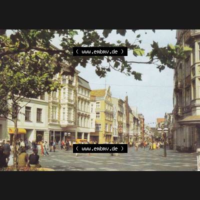 Ansichtskarte DDR Bezirk Rostock, Allgemein DDR, Rostock Kröpeliner Straße, Reichenbach 300951-89, 1989 (1) Sammlung