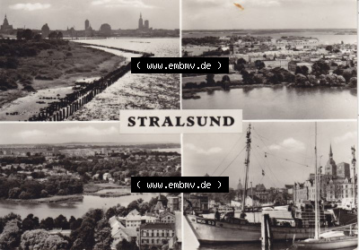 Ansichtskarte DDR Bezirk Rostock, Stadtkreis Stralsund, Hansestadt Stralsund: Mehrbildkarte, Planet Verlag Berlin (1) Sammlung
