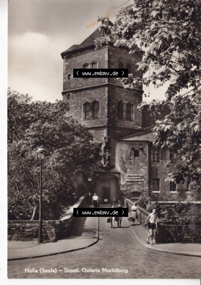 Ansichtskarte DDR Bezirk Halle, Stadtkreis Halle, Stadt Halle: 1972, Staaliche Galerie Moritzburg, gelaufen 1972 (1) Sammlung