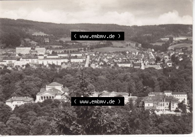 Ansichtskarte DDR Bezirk Suhl, Kreis Meiningen, Stadt Meiningen: 1968, Blick vom Bielstein zum Schloßhof (1) Sammlung