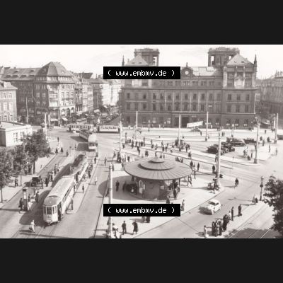 Ansichtskarte DDR Bezirk Dresden, Kreis Dresden, Stadt Dresden: Postplatz mit Telegrafenamt (1) Sammlung