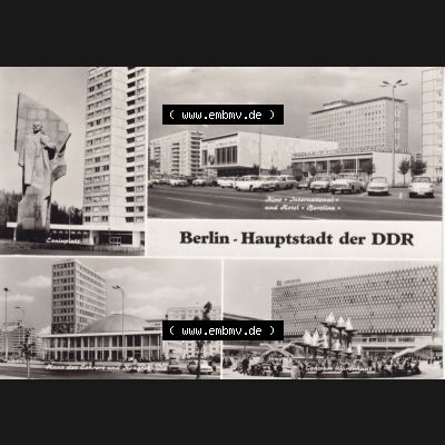 Ansichtskarte DDR Bezirk Berlin, Stadt Berlin: Leninplatz, Kino International, Centrum-Warenhaus (1) Sammlung