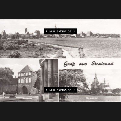 Ansichtskarte DDR Bezirk Rostock, Stadtkreis Stralsund, Hansestadt Stralsund: Bild und Heimat - Reichenbach VOGT (1) Sammlung