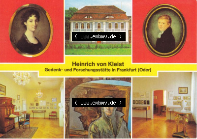 Ansichtskarte DDR Bezirk Frankfurt, Stadtkreis Frankfurt (Oder), Stadt Frankfurt (Oder): Heiinrich von Leist, Gedenkstätte und... Sammlung