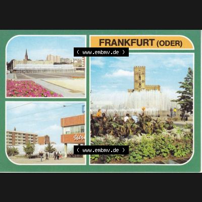 Ansichtskarte DDR Bezirk Frankfurt, Stadtkreis Frankfurt (Oder), Stadt Frankfurt (Oder): Karl-Marx-Straße, An den Wasserspielen (1) Sammlung