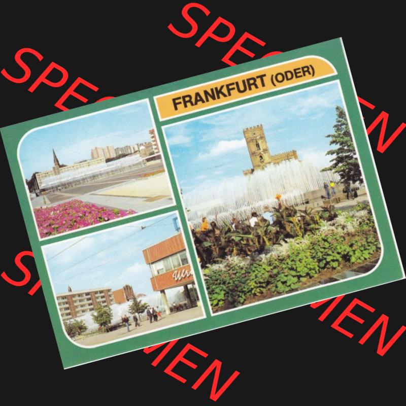Ansichtskarte DDR Bezirk Frankfurt, Stadtkreis Frankfurt (Oder), Stadt Frankfurt (Oder): Karl-Marx-Straße, An den Wasserspielen (1) Sammlung