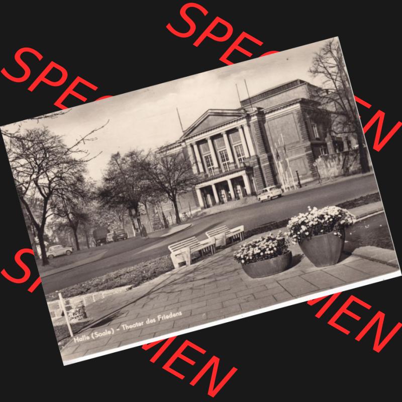Ansichtskarte DDR Bezirk Halle, Stadtkreis Halle, Stadt Halle: 1966, THeater des Friedens (1) Sammlung